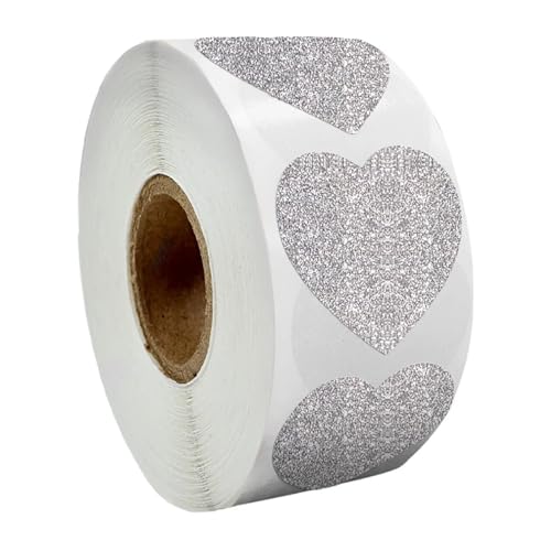 Sticker Rund 50-300Pcs Diamant Glitter Aufkleber 1 zoll Herz Siegel Rohstoff Dekoration Aufkleber Handmade(QY979-100ppcs) von JTKSSCS