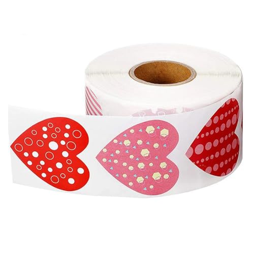 Sticker Rund 50-500 stücke Herz Form Aufkleber Geburtstag Party Siegel Etiketten Gute Nette(QY784-50pcs) von JTKSSCS