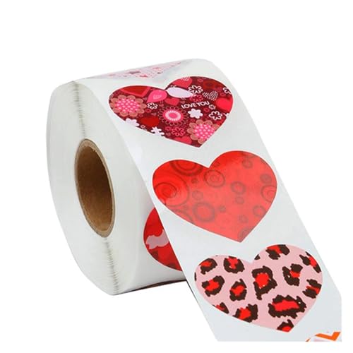 Sticker Rund 50-500 stücke Herz Form Aufkleber Geburtstag Party Siegel Etiketten Gute Nette(QY790-100pcs) von JTKSSCS