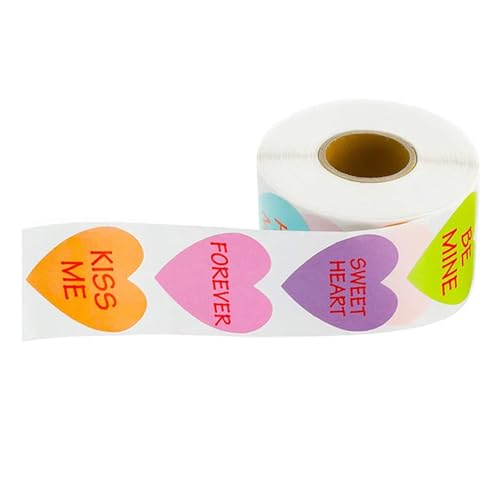 Sticker Rund 50-500 stücke Herz Form Aufkleber Geburtstag Party Siegel Etiketten Gute Nette(QY847-100pcs) von JTKSSCS