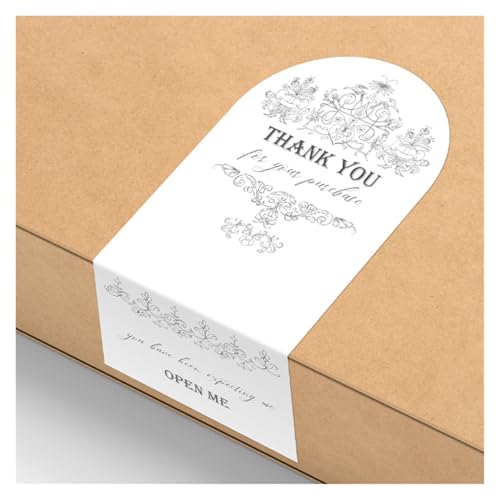 Sticker Rund 50 stücke Dieses Paket Aufkleber Dichtung Label Danke Handgemachte Waren Dekoration(Dark Khaki) von JTKSSCS
