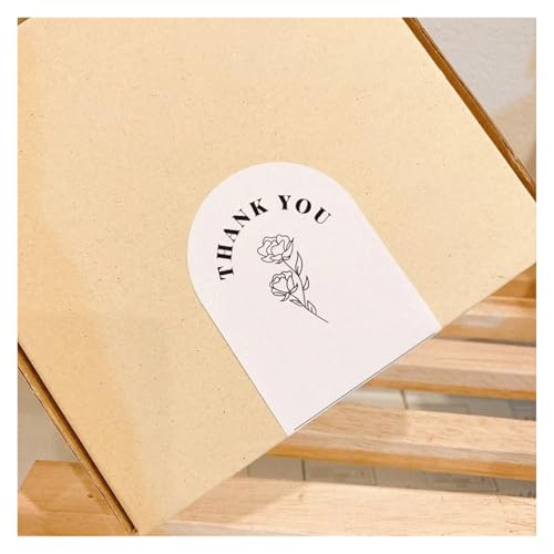 Sticker Rund 50 stücke Dieses Paket Aufkleber Dichtung Label Danke Handgemachte Waren Dekoration(Light Grey) von JTKSSCS