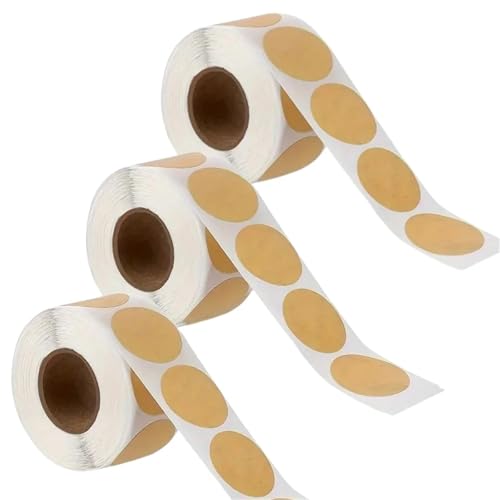 Sticker Rund 500 stücke/Rolle Kraft Papier Aufkleber Verpackung DIY Handwerk Organisation Gläser Runde Klebe Etiketten(3pcs) von JTKSSCS