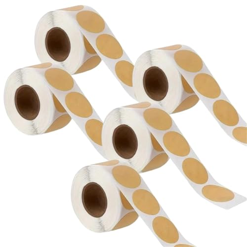 Sticker Rund 500 stücke/Rolle Kraft Papier Aufkleber Verpackung DIY Handwerk Organisation Gläser Runde Klebe Etiketten(5pcs) von JTKSSCS