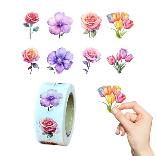 Sticker Rund 500Pcs/ 1 Rollen 2,5 cm/1 zoll Schöne Blumen Aufkleber Dekoration Box Aufkleber Label Schreibwaren Sticker Rund 500Pcs/ 1 Rollen 2,5 cm/1 zoll Schöne Blumen Aufkleber Dekoration Box Aufkleber Label Schreibwaren von JTKSSCS
