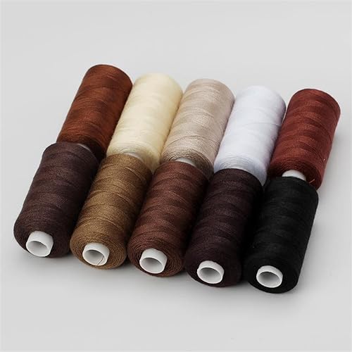 Stickgarn 10Roll/Set 400 Yards Nähgarn Maschine Handstickerei Guter Polyesterfaden Stark Langlebig for Handarbeiten DIY Nähen Reparatur(03) von JTKSSCS