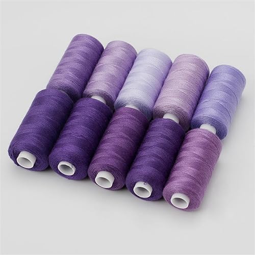 Stickgarn 10Roll/Set 400 Yards Nähgarn Maschine Handstickerei Guter Polyesterfaden Stark Langlebig for Handarbeiten DIY Nähen Reparatur(04) von JTKSSCS