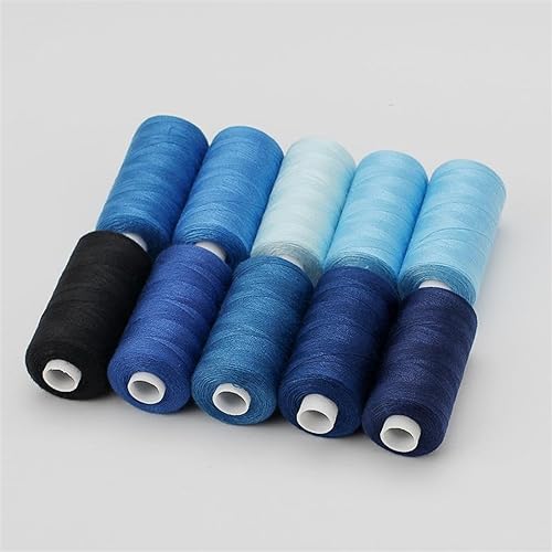 Stickgarn 10Roll/Set 400 Yards Nähgarn Maschine Handstickerei Guter Polyesterfaden Stark Langlebig for Handarbeiten DIY Nähen Reparatur(06) von JTKSSCS