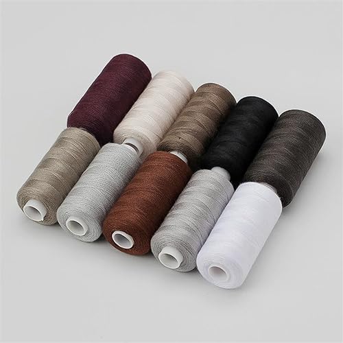 Stickgarn 10Roll/Set 400 Yards Nähgarn Maschine Handstickerei Guter Polyesterfaden Stark Langlebig for Handarbeiten DIY Nähen Reparatur(08) von JTKSSCS