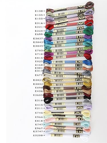Stickgarn Sticktwist 8 Meter Strang Art Strands Kreuzstichgarn(33 Metallic Colors) von JTKSSCS