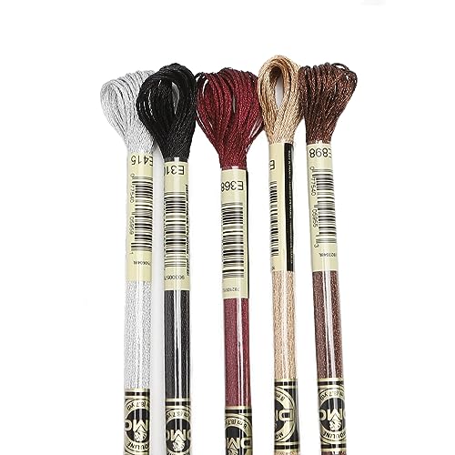 Stickgarn Sticktwist 8 Meter Strang Art Strands Kreuzstichgarn(5 Antique Colors) von JTKSSCS
