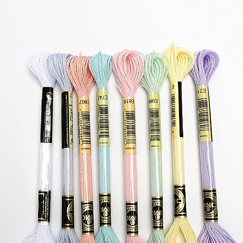 Stickgarn Sticktwist 8 Meter Strang Art Strands Kreuzstichgarn(8 Pearlescent) von JTKSSCS