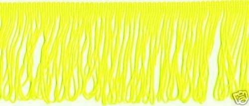 30 cm/30,5 cm breit Neon Loop Kleid Fransen gelb – Meterware von JTL