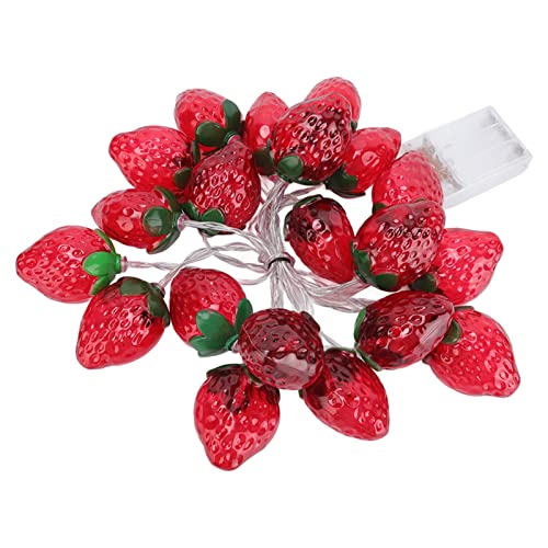 JTLB Erdbeer-Lichterkette, 9,8 Fuß, 20 LEDs, Batteriebetriebene Lichter, Obst-LED-Lichter, Batteriebetriebene Lichterkette Schlafzimmer, Geburtstag, Camping, Innen- und JTLB Erdbeer-Lichterkette, 9,8 Fuß, 20 LEDs, Batteriebetriebene Lichter, Obst-LED-Lichter, Batteriebetriebene Lichterkette Schlafzimmer, Geburtstag, Camping, Innen- und von JTLB
