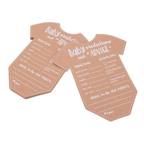 JTLB 20pcs Baby Prediction Onesie -Karten, Geschlechter Enthüllen Partydekorationen, Leere Kraftpapierberatungskarten für Partys, Hochzeiten JTLB 20pcs Baby Prediction Onesie -Karten, Geschlechter Enthüllen Partydekorationen, Leere Kraftpapierberatungskarten für Partys, Hochzeiten von JTLB