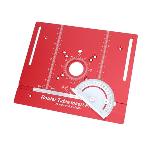 JTLB Anodisierte Aluminiumlegierung CNC Bearbeitete Router -Tischetischplatte mit Holzverarbeitungsbank Flipplatte, Gehrungsführung, für Elektrische Holzverarbeitungsbankflip von JTLB