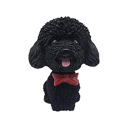 JTLB Auto Nicken Hundespielzeug Schütteln Kopfpuppendekoration Schwarz für das Autoinnenraum (Schwarz) von JTLB