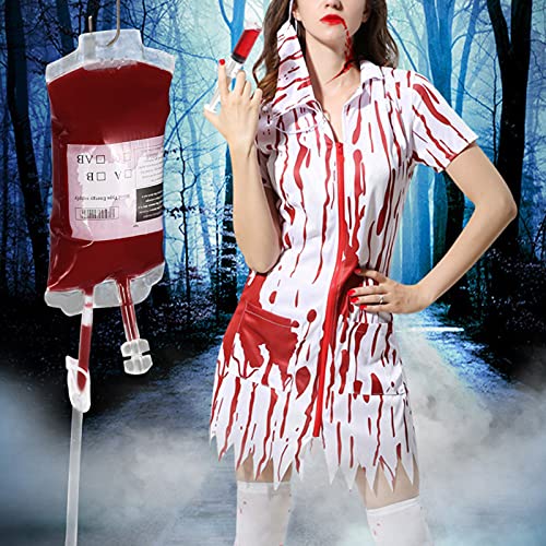 JTLB Halloween-Blutbeutel für Getränke Halloween-Trinkbeutel Wiederverwendbare Blut-Getränkebeutel 400 Ml für Halloween-Zombie-Vampir-Kostüm-Requisiten, Krankenschwestern, JTLB Halloween-Blutbeutel für Getränke Halloween-Trinkbeutel Wiederverwendbare Blut-Getränkebeutel 400 Ml für Halloween-Zombie-Vampir-Kostüm-Requisiten, Krankenschwestern, von JTLB