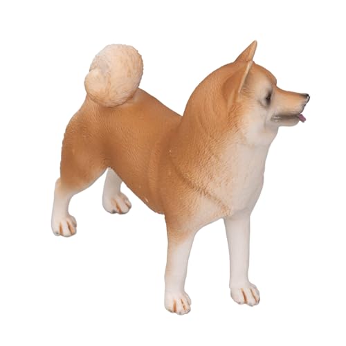 JTLB Lebensechte Hunde-Display-Modell, Hohe Simulation, Tierfigur, Spielzeug für Sammlungsdekoration (Shiba Inu) von JTLB