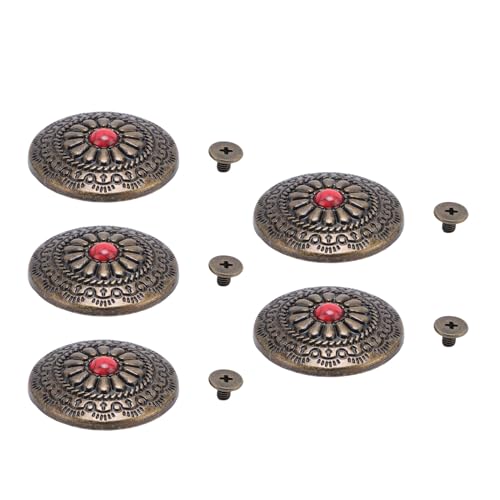 , Starke Grip Dekorative Schnalle -, Zinklegierung, 30 Mm Runde Conchos mit 4,5 Mm Übergangsschraube für Gürtel, Taschen, Schuhe, Kleidung , Starke Grip Dekorative Schnalle -, Zinklegierung, 30 Mm Runde Conchos mit 4,5 Mm Übergangsschraube für Gürtel, Taschen, Schuhe, Kleidung von JTLB