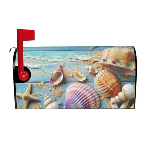 Briefkastenabdeckungen mit Strandmotiven, Magnetverschluss, Standardgröße für Garten, Hof, Heimdekoration, 64,8 x 53,3 cm von JTNWEC