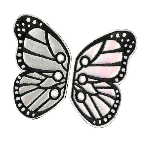 1 Paar Cartoon Schmetterling Flügeleisen Auf Flecken Kleidungsflecken Reparieren Sie Stickerei Für Beuteldekoration Schmetterlingsflügel Gesticktes Eisen Nähen von JTQYFI