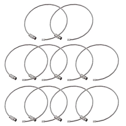 10 PCs Edelstahldrahtseilschlüsselkettenringe Edelstahldrahtringe Drahtschlüsselketten Zum Organisieren Von Schlüssel Und Tags 10 PCs Edelstahldrahtseilschlüsselkettenringe Edelstahldrahtringe Drahtschlüsselketten Zum Organisieren Von Schlüssel Und Tags von JTQYFI