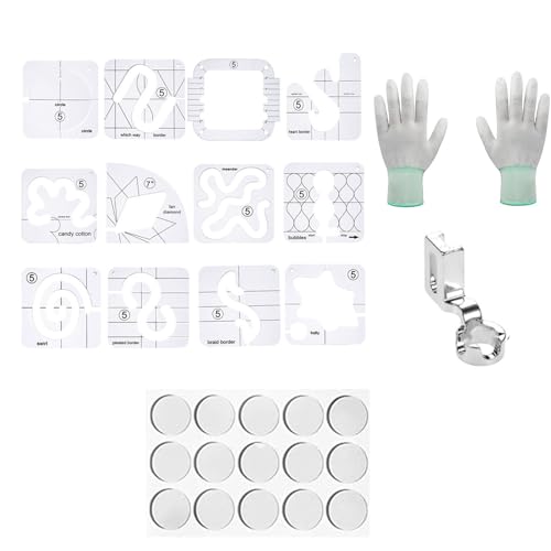 15 PCs Frees Motion Quilting Template Setzen von JTQYFI