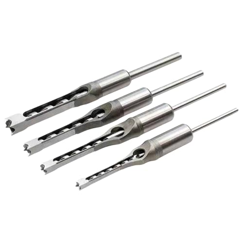 4pcs Holzbearbeitung Quadratischer Loch Lochmeißer Bohrer Bohrer Mit Verschiedenen Größen Die Für Den Tischtuchsgebrauch Von Enthusiasten Geeignet Sind von JTQYFI