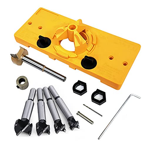 Doweling Jig Scharnierlochöffner Locator Dübel Jigs Bohrer 15mm-35mm Bohrloch Bohrer Für Holzverarbeitungsschrank von JTQYFI