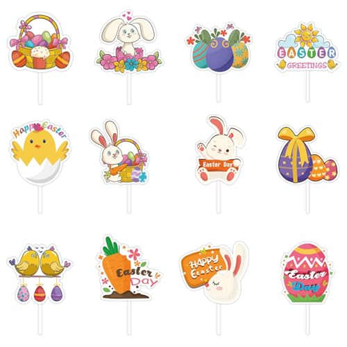 Fun Dessert Ostercupcake Toppers Pack Von 12 Kaninchen Gnomen Kuchen Cupcake Pick Dessert Dekorationen Fun Dessert Ostercupcake Toppers Pack Von 12 Kaninchen Gnomen Kuchen Cupcake Pick Dessert Dekorationen von JTQYFI