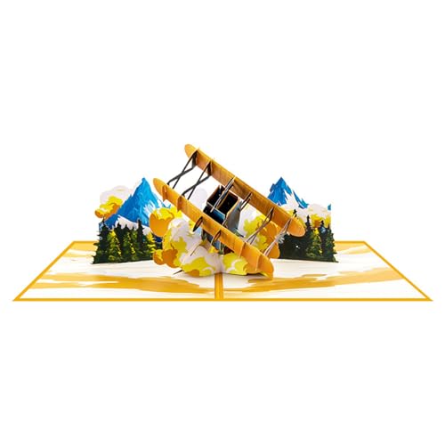 JTQYFI 3D Popup Geburtstagskarte Für Männer 3D Flugzeug Design Für Ehemann Dad Son Opa Mit Umschlag von JTQYFI