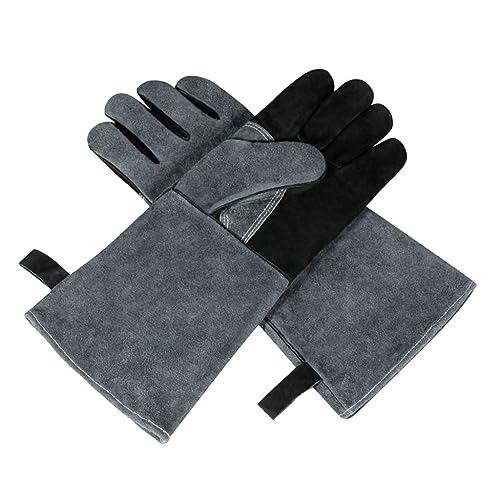 JTQYFI Leder Schmiedeschweißhandschuhe Und Feuerbeständige Handschuhe Für Gartencamping Grillen Bieten Sicherheit Zum Schutz JTQYFI Leder Schmiedeschweißhandschuhe Und Feuerbeständige Handschuhe Für Gartencamping Grillen Bieten Sicherheit Zum Schutz von JTQYFI