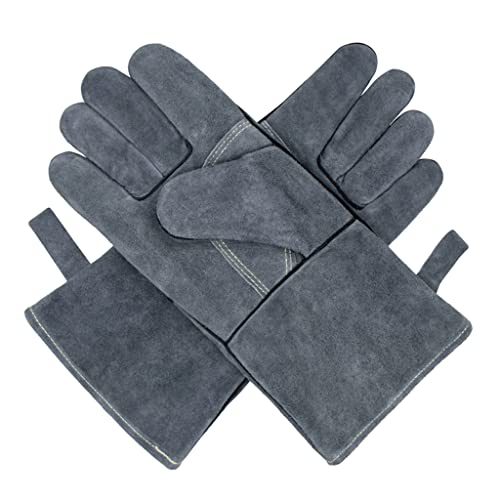 JTQYFI Leder Schmiedeschweißhandschuhe Und Feuerbeständige Handschuhe Für Gartencamping Grillen Bieten Sicherheit Zum Schutz JTQYFI Leder Schmiedeschweißhandschuhe Und Feuerbeständige Handschuhe Für Gartencamping Grillen Bieten Sicherheit Zum Schutz von JTQYFI
