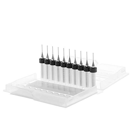 NEU 10 PC 0 6 Mm 1/8 "Schaft Spiralflöte Carbid Mikro PCB Bohrerbits NEU 10 PC 0 6 Mm 1/8 "Schaft Spiralflöte Carbid Mikro PCB Bohrerbits von JTQYFI