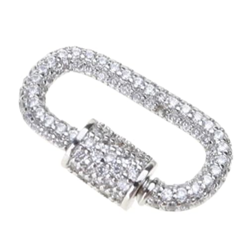 Schimmernde Zirkonia Dekorative Verschluss Carabiner Anhänger Brosche Stecknadelbeschläge Halskette Und Armbandanschluss Accessoire Schimmernde Zirkonia Dekorative Verschluss Carabiner Anhänger Brosche Stecknadelbeschläge Halskette Und Armbandanschluss Accessoire von JTQYFI