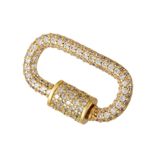 Schimmernde Zirkonia Dekorative Verschluss Carabiner Anhänger Brosche Stecknadelbeschläge Halskette Und Armbandanschluss Accessoire Schimmernde Zirkonia Dekorative Verschluss Carabiner Anhänger Brosche Stecknadelbeschläge Halskette Und Armbandanschluss Accessoire von JTQYFI