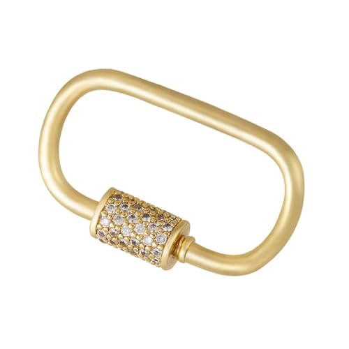 Schimmernde Zirkonia Dekorative Verschluss Carabiner Anhänger Brosche Stecknadelbeschläge Halskette Und Armbandanschluss Accessoire Schimmernde Zirkonia Dekorative Verschluss Carabiner Anhänger Brosche Stecknadelbeschläge Halskette Und Armbandanschluss Accessoire von JTQYFI