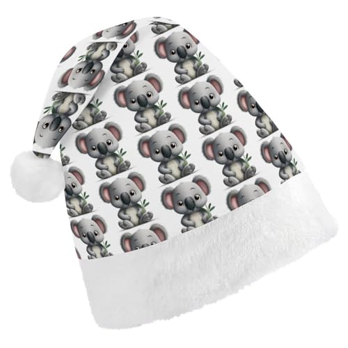JTREHY Weihnachtsmütze, Cartoon-Koala-Druck, Neujahrsdekoration, Hüte, Erwachsene, Männer, Frauen, Weihnachtsmützen für Weihnachten, Neujahr, Party, Kopfbedeckung JTREHY Weihnachtsmütze, Cartoon-Koala-Druck, Neujahrsdekoration, Hüte, Erwachsene, Männer, Frauen, Weihnachtsmützen für Weihnachten, Neujahr, Party, Kopfbedeckung von JTREHY