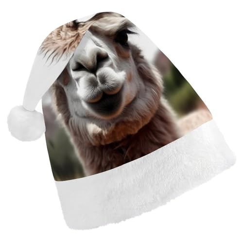 JTREHY Weihnachtsmütze, lustiger Alpaka-Lama-Druck, Neujahrs-Dekoration, Hüte, Erwachsene, Männer, Frauen, Weihnachtsmützen für Weihnachten, Neujahr, Party, Kopfbedeckung JTREHY Weihnachtsmütze, lustiger Alpaka-Lama-Druck, Neujahrs-Dekoration, Hüte, Erwachsene, Männer, Frauen, Weihnachtsmützen für Weihnachten, Neujahr, Party, Kopfbedeckung von JTREHY