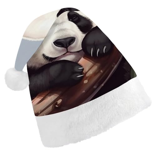 JTREHY Weihnachtsmütze, niedlicher Panda-Druck, Neujahrsdekoration, für Erwachsene, Männer, Frauen, Weihnachtsmützen für Weihnachten, Neujahr, Party, Kopfbedeckung JTREHY Weihnachtsmütze, niedlicher Panda-Druck, Neujahrsdekoration, für Erwachsene, Männer, Frauen, Weihnachtsmützen für Weihnachten, Neujahr, Party, Kopfbedeckung von JTREHY