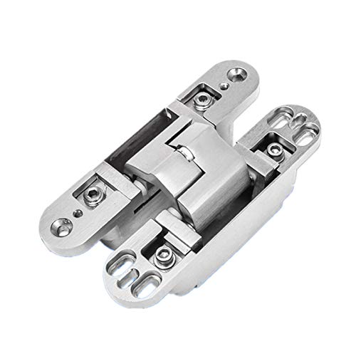 JTRHD Langlebiges Türscharnier Cross verborgenes Scharnier verstellbares Kreuzscharnier versteckte Scharnier für Fenster, Schränke (Farbe : Silver, Size : 2.8x13.5x14cm) von JTRHD
