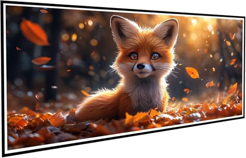 Diamond Painting Ahornblatt Diamant Painting Bilder Tier Diamond Paintings Erwachsene Groß XXL 70x140cm Diamonds Paintings Kinder DIY Mosaikherstellung Bastelset für Halloween Deko Wohnzimmer J2-733 von JUAIYOON