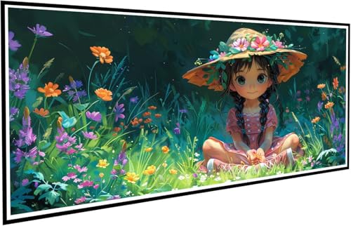 Diamond Painting Anlage Diamant Painting Bilder Mädchen Diamond Paintings Erwachsene Groß XXL 100x200cm Diamonds Paintings Kinder DIY Mosaikherstellung Bastelset für Halloween Deko Wohnzimmer J2-41 von JUAIYOON
