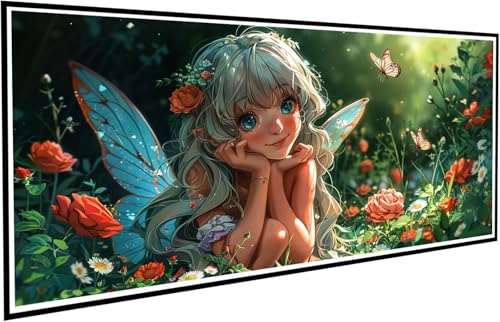 Diamond Painting Anlage Diamant Painting Bilder Mädchen Diamond Paintings Erwachsene Groß XXL 100x200cm Diamonds Paintings Kinder DIY Mosaikherstellung Bastelset für Halloween Deko Wohnzimmer J2-747 von JUAIYOON