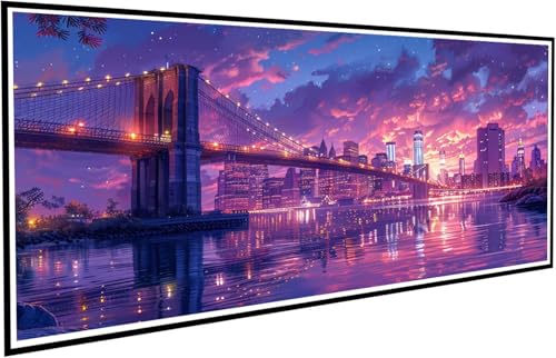 Diamond Painting Brooklyn Bridge Diamant Painting Bilder Landschaft Diamond Paintings Erwachsene Groß XXL 60x120cm Diamonds Paintings Kinder DIY Mosaikherstellung Bastelset für Deko Wohnzimmer J2-59 Diamond Painting Brooklyn Bridge Diamant Painting Bilder Landschaft Diamond Paintings Erwachsene Groß XXL 60x120cm Diamonds Paintings Kinder DIY Mosaikherstellung Bastelset für Deko Wohnzimmer J2-59 von JUAIYOON