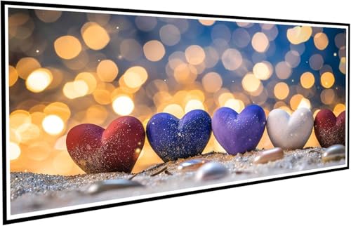 Diamond Painting Bunt Diamant Painting Bilder Liebe Diamond Paintings Erwachsene Groß XXL 90x200cm Diamonds Paintings Kinder DIY Mosaikherstellung Bastelset für Halloween Deko Wohnzimmer J2-771 von JUAIYOON