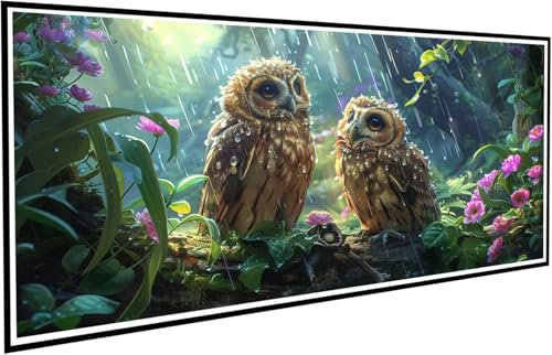 Diamond Painting Erwachsene Groß XXL 100x200cm, 5D Diamant Painting Bilder Diamond Paintings Kinder Eule, DIY Diamant Kunst Malerei Kreuzstich Stickerei Basteln Mädchen, Zimmer Deko Geschenk J2-372 von JUAIYOON