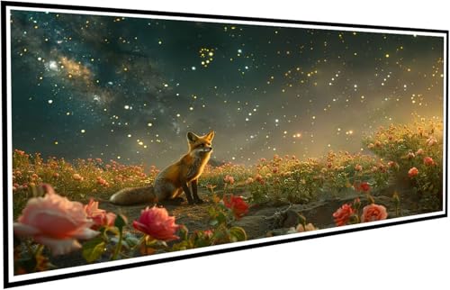 Diamond Painting Erwachsene Groß XXL 100x200cm, 5D Diamant Painting Bilder Diamond Paintings Kinder Füchse, DIY Diamant Kunst Malerei Kreuzstich Stickerei Basteln Mädchen, Zimmer Deko Geschenk J2-792 von JUAIYOON