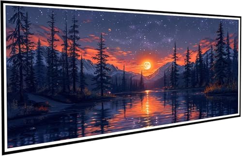 Diamond Painting Erwachsene Groß XXL 100x200cm, 5D Diamant Painting Bilder Diamond Paintings Kinder Mond, DIY Diamant Kunst Malerei Kreuzstich Stickerei Basteln Mädchen, Zimmer Deko Geschenk J2-506 von JUAIYOON
